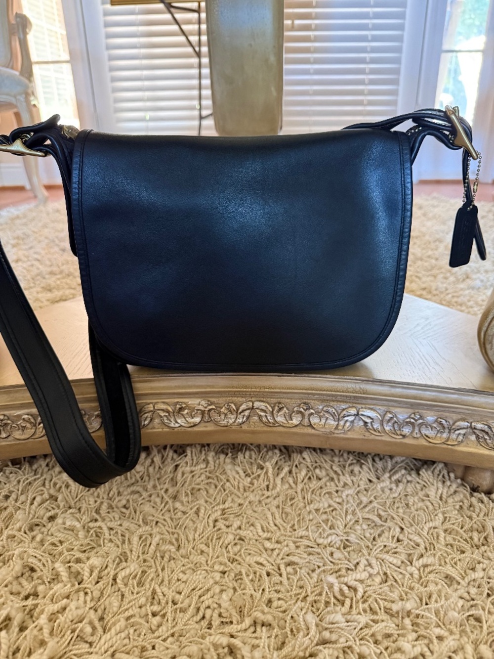 Vintage Coach Patricia 9951 Black Leather Crossbody Shoulder Bag Costa Rica